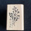 Houten stempeltje bloem
